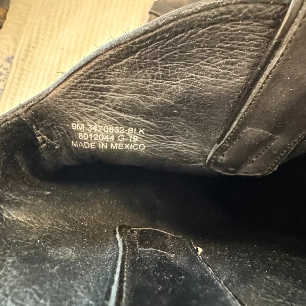 Frye Carson Piping Extended Calf Boots - Pull On - Black - Size 9 - Picture 4 of 4